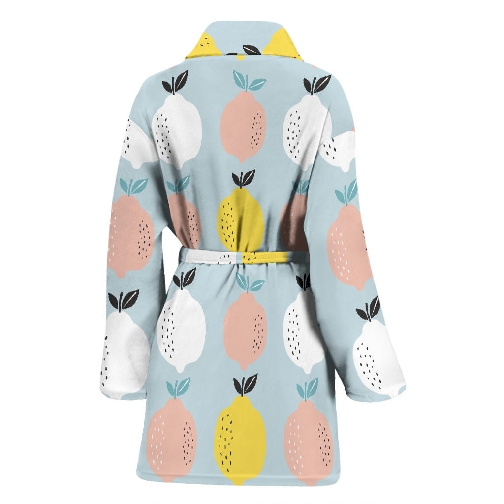 Citrus Pattern Print Design 03 Women Bathrobe