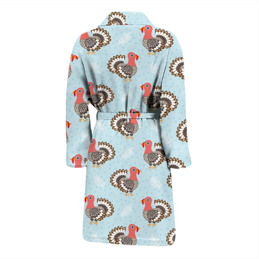 Turkey Print Design LKS403 Men Bathrobe