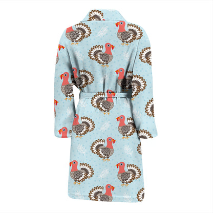 Turkey Print Design LKS403 Men Bathrobe