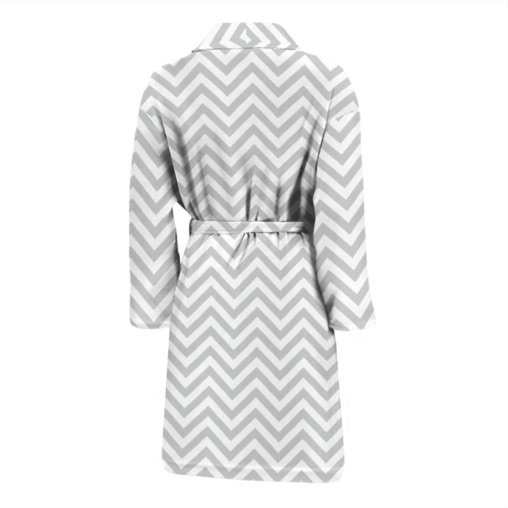 Chevron Print Design LKS401 Men Bathrobe
