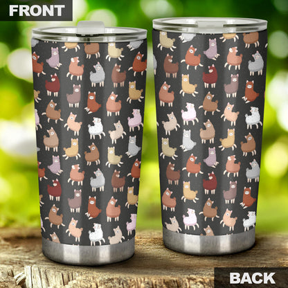 Alpaca Cute Design Themed Print Tumbler