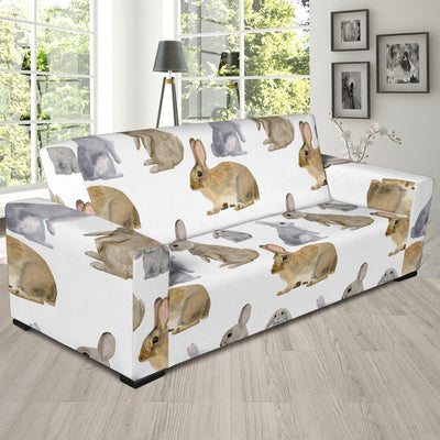 Rabbit Pattern Print Design 02 Sofa Slipcover