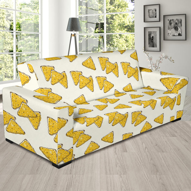 Nachos Pattern Print Design A01 Sofa Slipcover