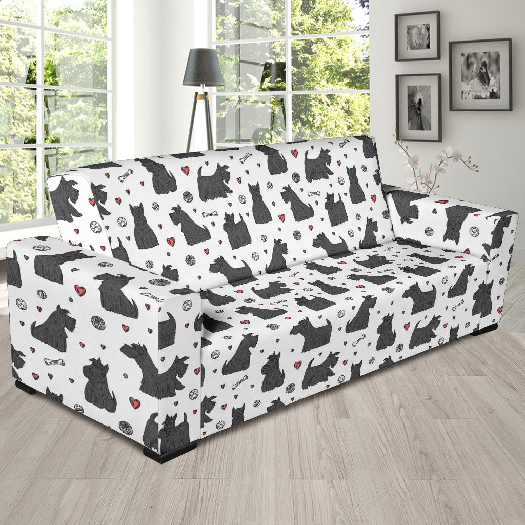 Scottish Terriers Print Design LKS3015 Sofa Slipcover