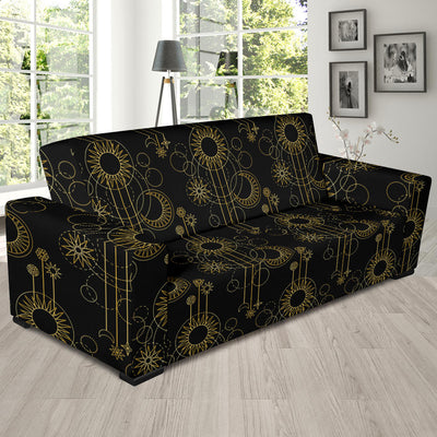 Moon Boho Style Pattern Print Design 01 Sofa Slipcover