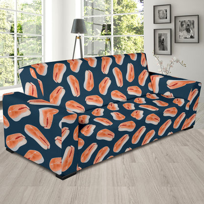Salmon Steak Print Design LKS306 Sofa Slipcover