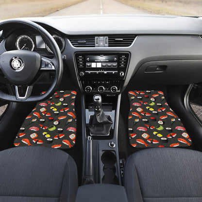 Sushi Design Print Car Floor Mats Front Back