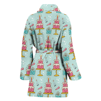 Cake Pattern Print Design 06 Women Bathrobe