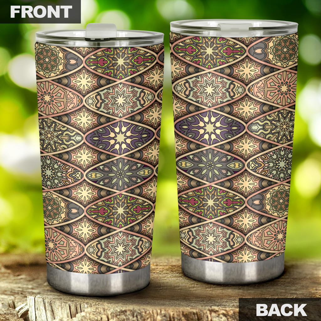 Mandala Motif Themed Design Print Tumbler