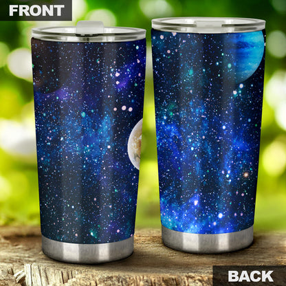 Galaxy Stardust Planet Space Print Tumbler