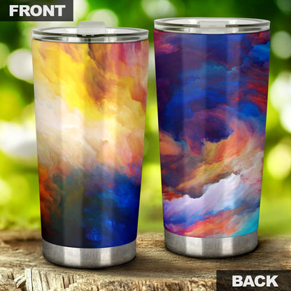 Vortex Twist Swirl Water Color Design Tumbler