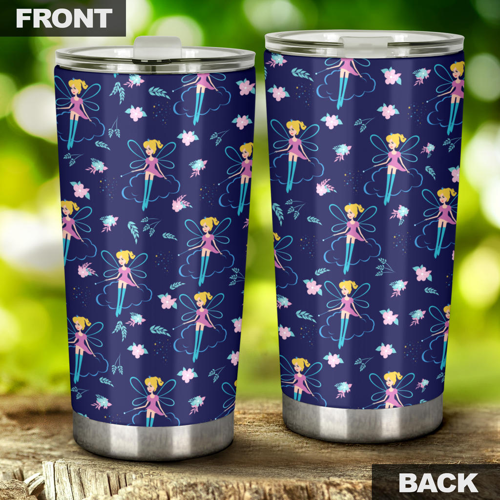 Fairy Cartoon Style Print Pattern Tumbler