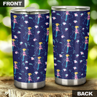 Fairy Cartoon Style Print Pattern Tumbler