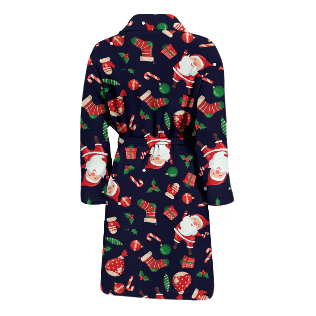 Santa Christmas Themed Print Design LKS304 Men Bathrobe