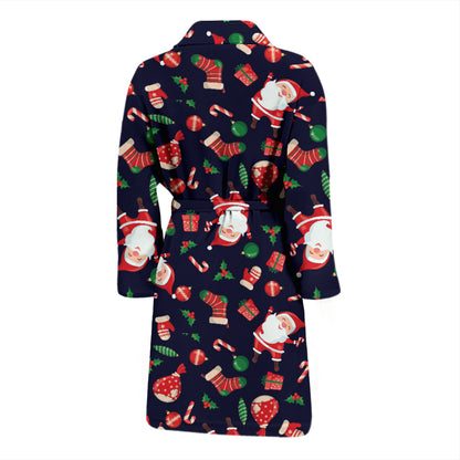 Santa Christmas Themed Print Design LKS304 Men Bathrobe