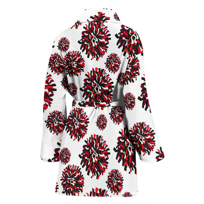Cheerleader Pattern Print Design 01 Women Bathrobe