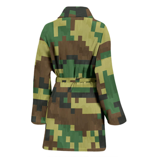 ACU Army Digital Pattern Print Design 02 Women Bathrobe