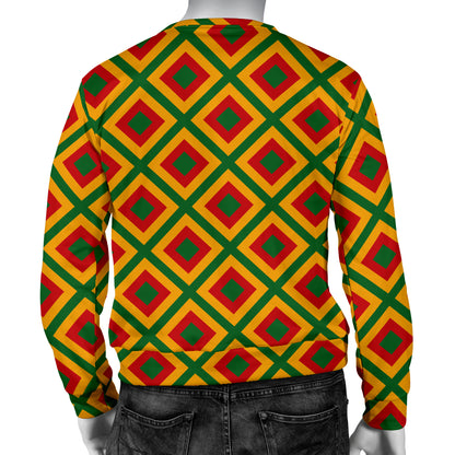 Rasta Reggae Color Cross Men Long Sleeve Sweatshirt