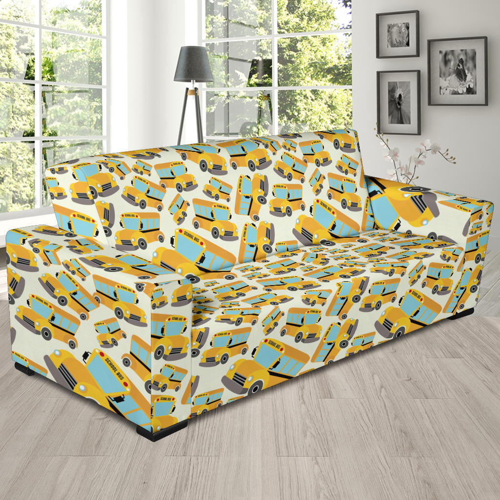 School Bus Print Design LKS301 Sofa Slipcover