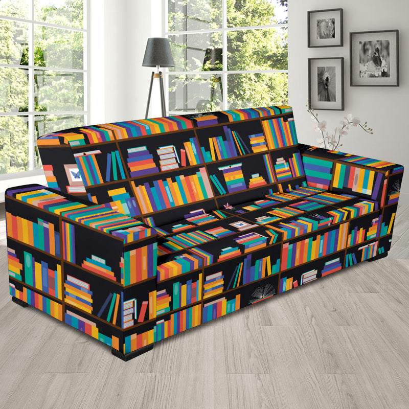 Book Pattern Print Design 05 Sofa Slipcover