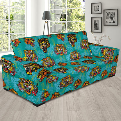 Tattoo Tiger Head Print Design LKS304 Sofa Slipcover