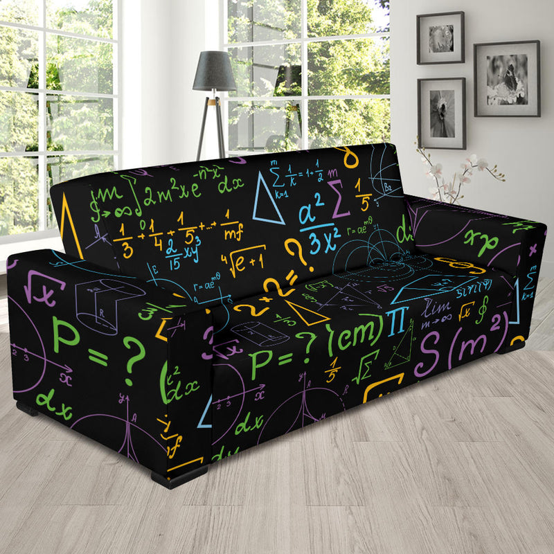 Math Pattern Print Design 03 Sofa Slipcover