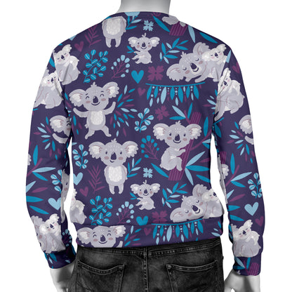 Koala Cute Themed Design Print Men Long Sleeve Sweatshirt