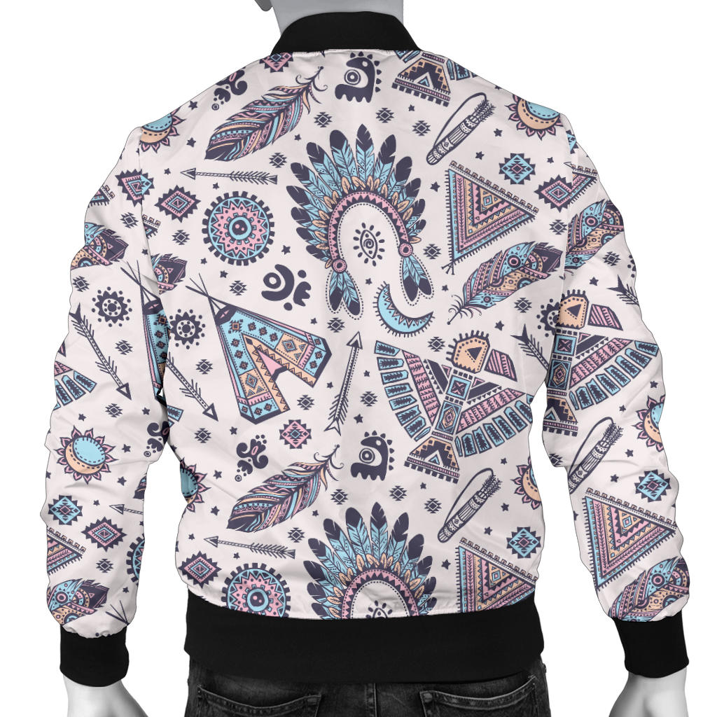 Eagles Native American Indian Symbol Men Bomber Jacket