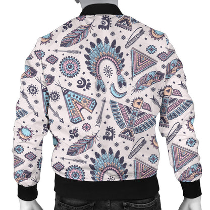 Eagles Native American Indian Symbol Men Bomber Jacket