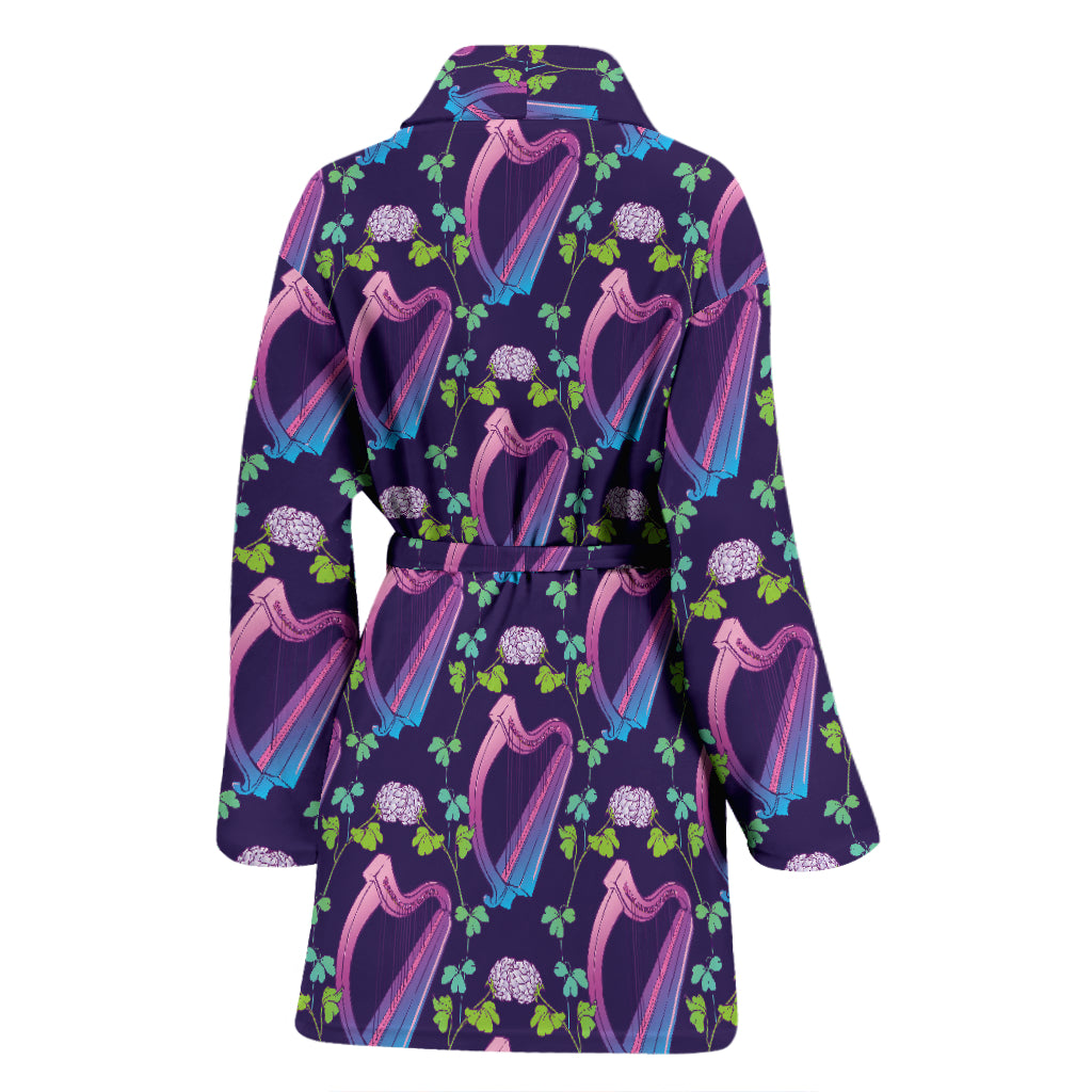 Harp Print Design LKS403 Women Bathrobe