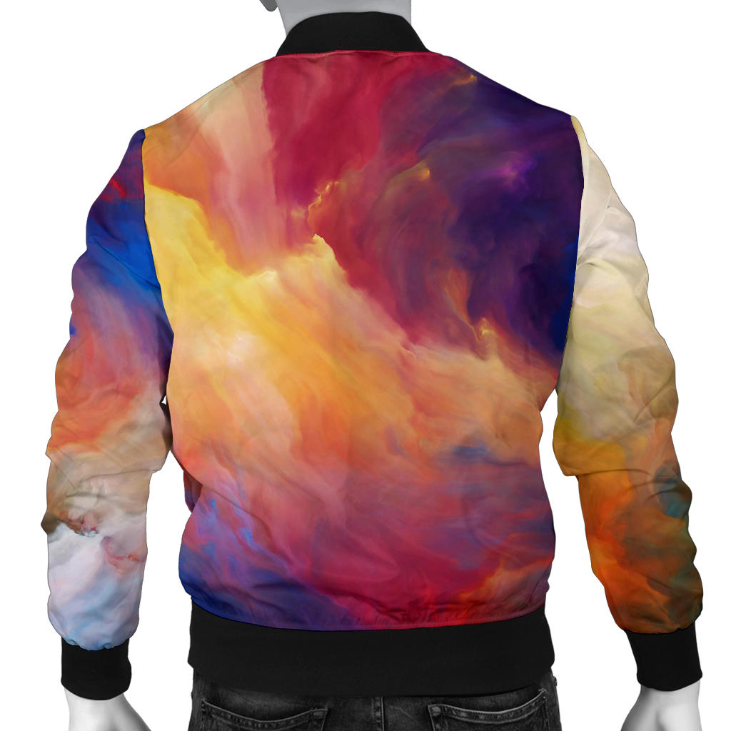 Vortex Twist Swirl Water Color Design Men Bomber Jacket