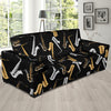 Saxophone Pattern Print Design 01 Sofa Slipcover