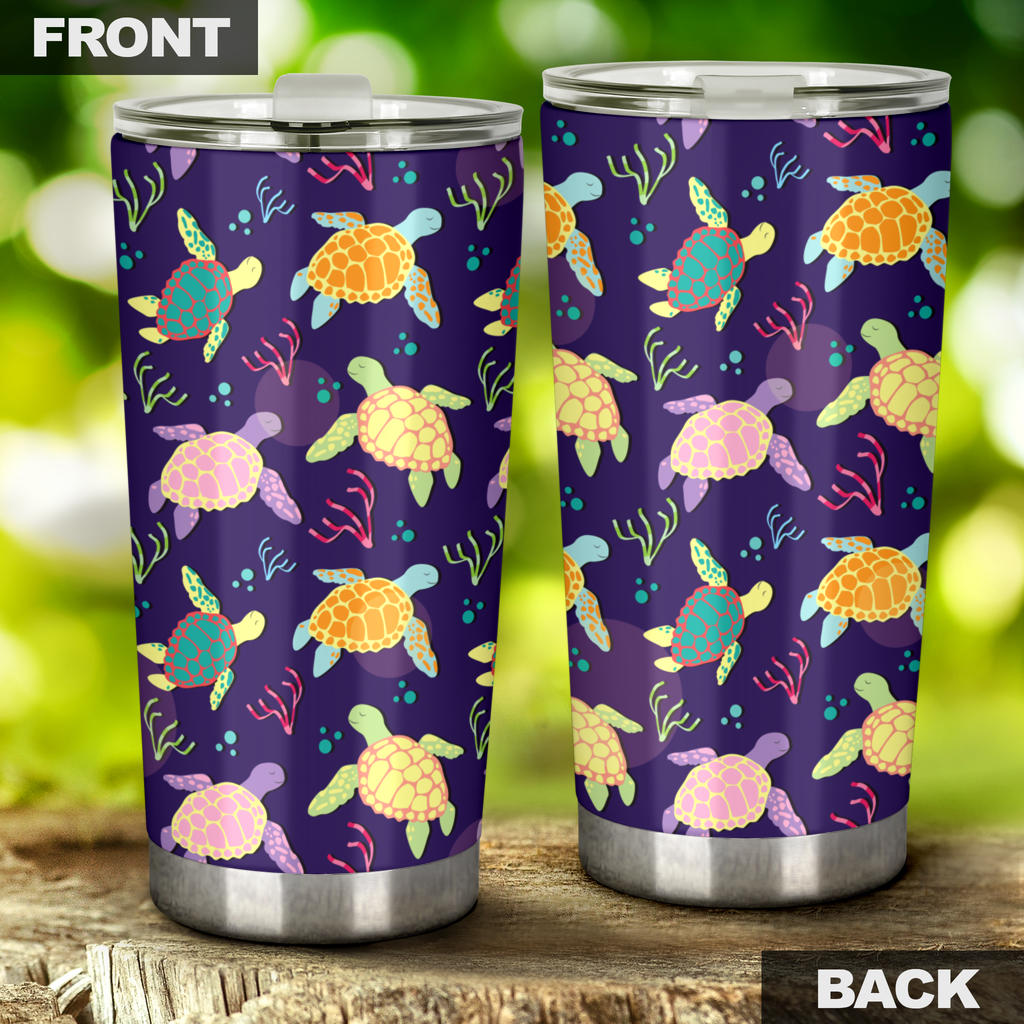 Sea Turtle Color Smile Tumbler