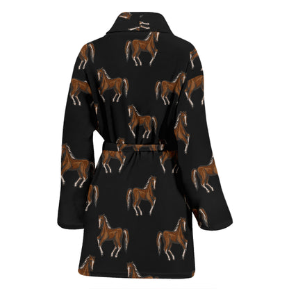 Horse Print Design LKS3010 Women Bathrobe