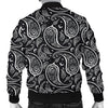 Paisley Black Design Print Men Bomber Jacket