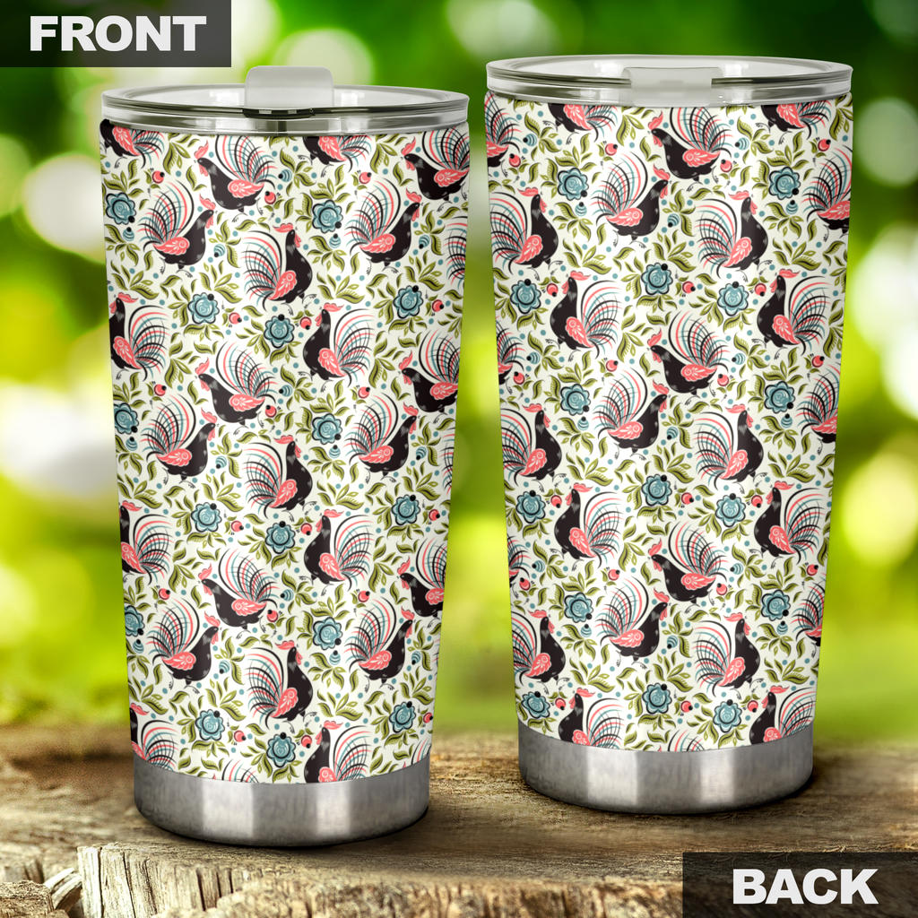 Rooster Print Design Tumbler