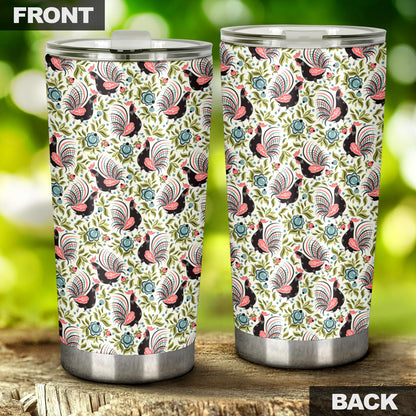Rooster Print Design Tumbler