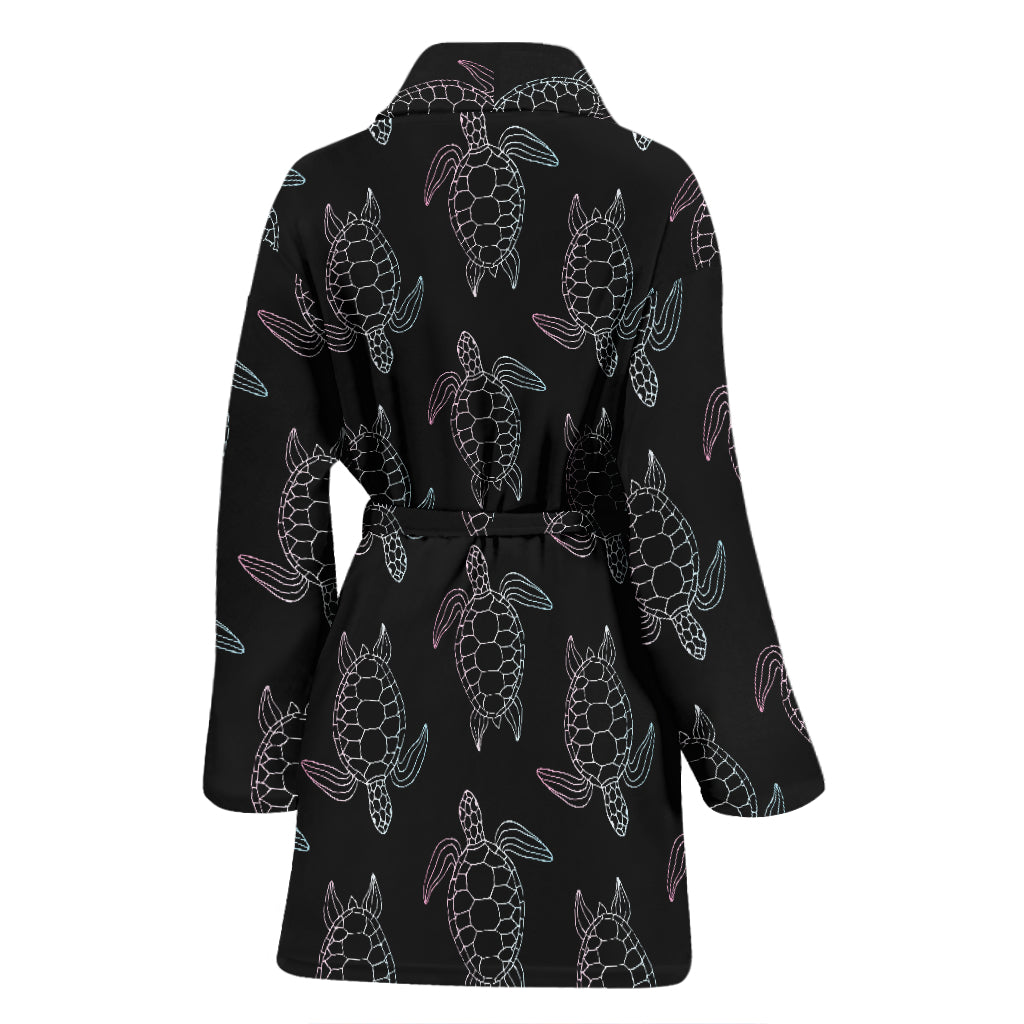 Sea Turtle Print Design LKS3012 Women Bathrobe