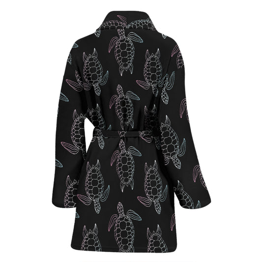 Sea Turtle Print Design LKS3012 Women Bathrobe