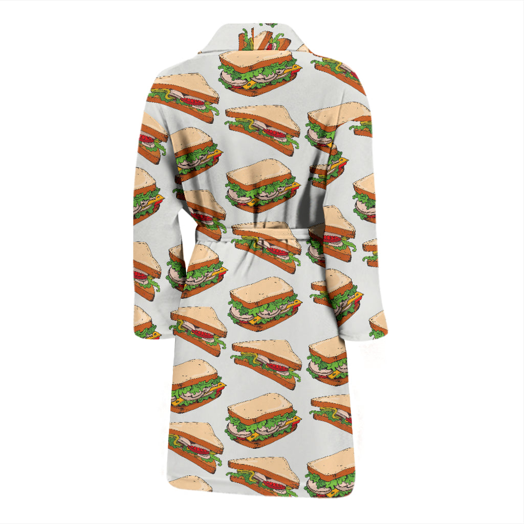 Sandwich Print Design LKS302 Men Bathrobe
