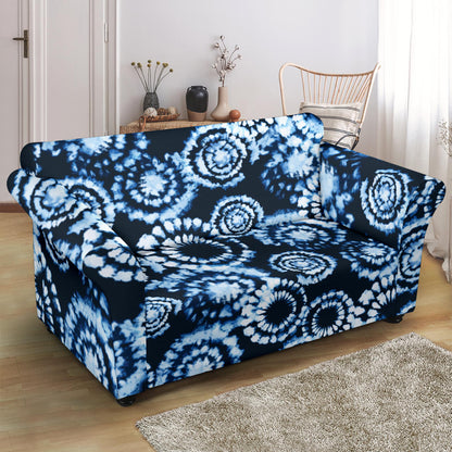 Tie Dye Dark Blue Print Design LKS306 Loveseat Couch Slipcover