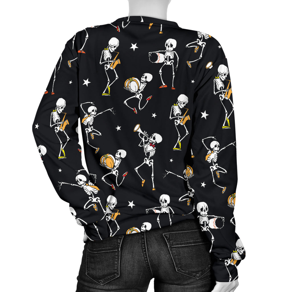 Skeleton Dance Print Women Long Sleeve Sweatshirt