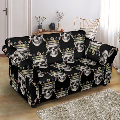 Skull King Print Design LKS3010 Loveseat Couch Slipcover