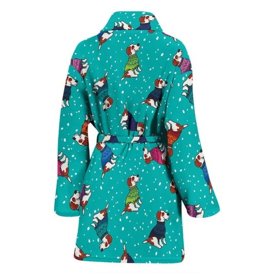 Russell Terriers Print Design LKS309 Women Bathrobe