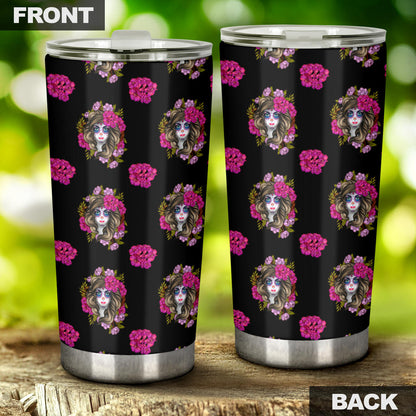 Day of the Dead Makeup Girl Tumbler