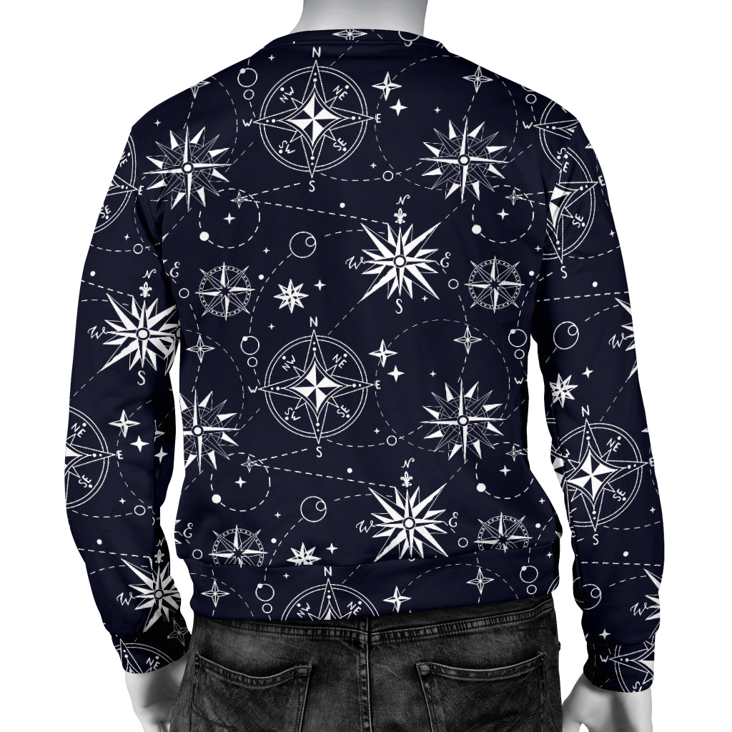 Nautical Sky Design Themed Print Men Long Sleeve Sweatshirt