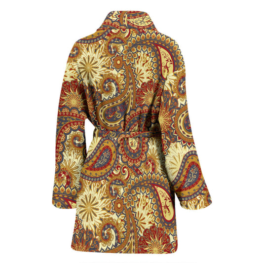 Boho Pattern Print Design 08 Women Bathrobe