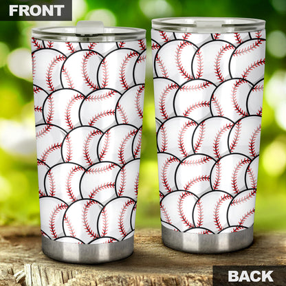 Baseball Pattern Tumbler