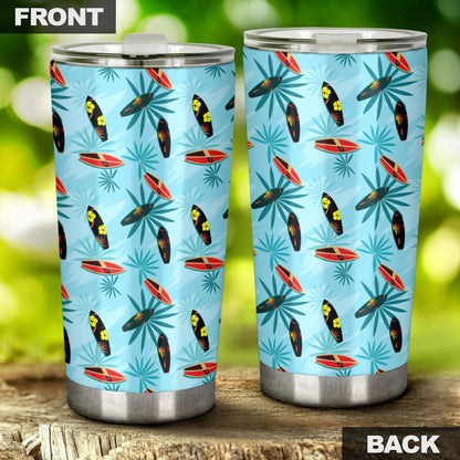 Surfboard Themed Pattern Tumbler