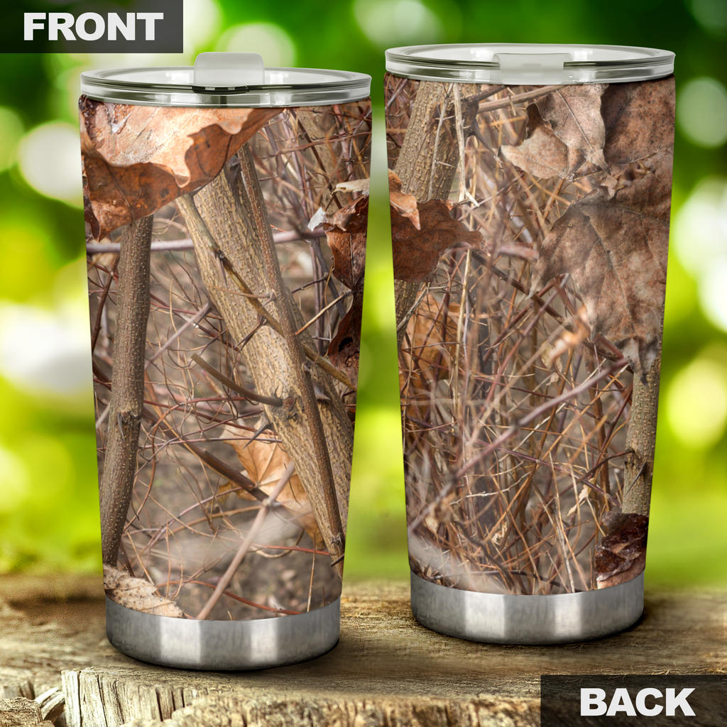 Camo Realistic Tree Forest Autumn Print Tumbler
